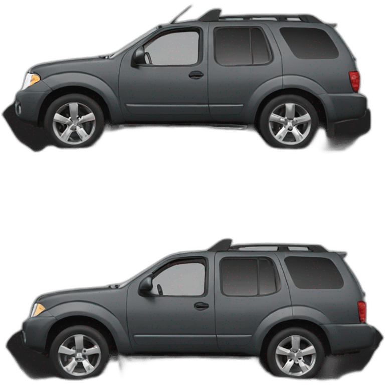 black nissan pathfinder 2005 sideview emoji