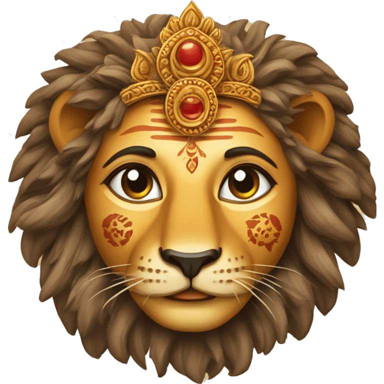 durga matha WITH LION emoji