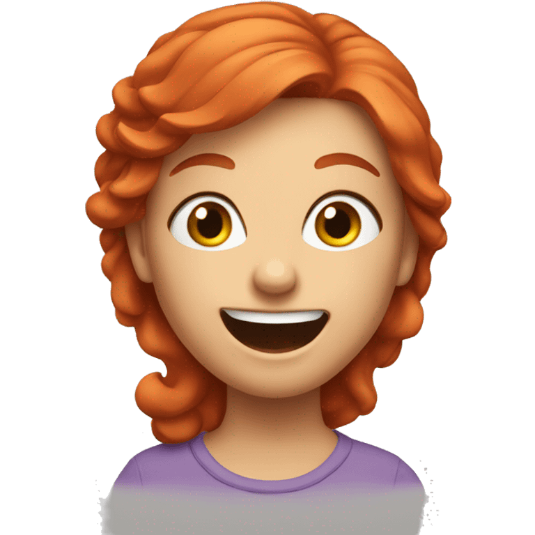 Excited girl red head emoji