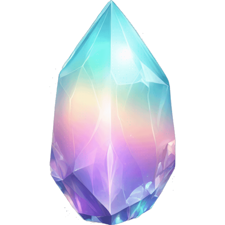 Sparkly glossy Pastel iridescent glass crystal shard emoji