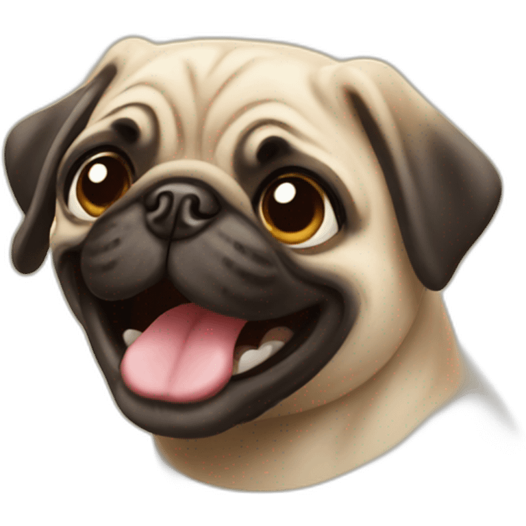 Excited pug emoji