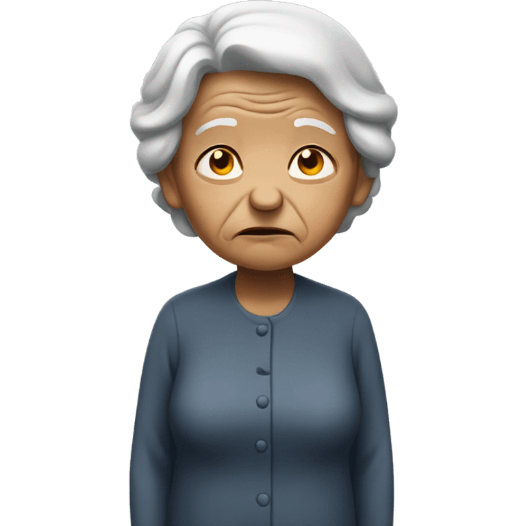 old woman sad standing  emoji