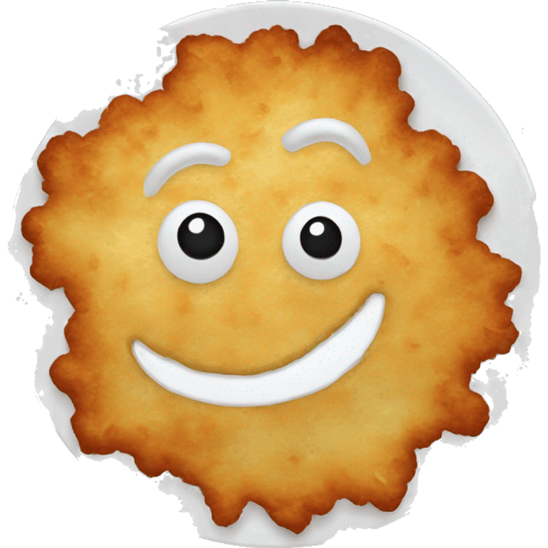 latkes on plate isolated  emoji