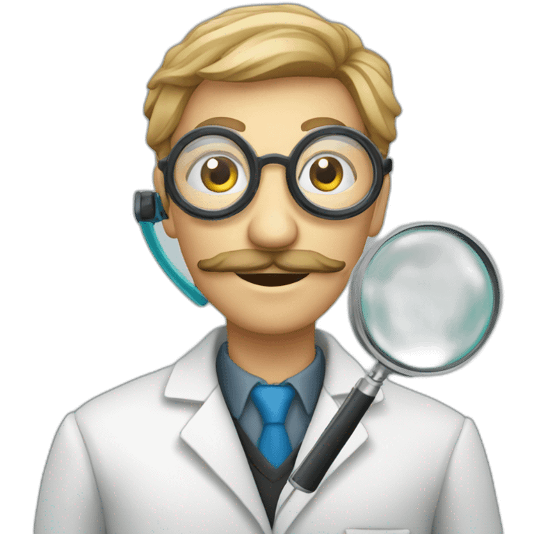 scientist with magnifying glass emoji