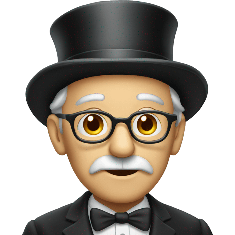 old man in top hat emoji