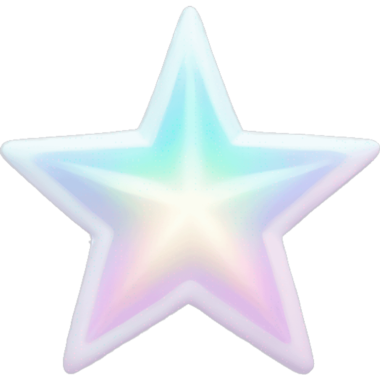 Pastel White iridescent star emoji