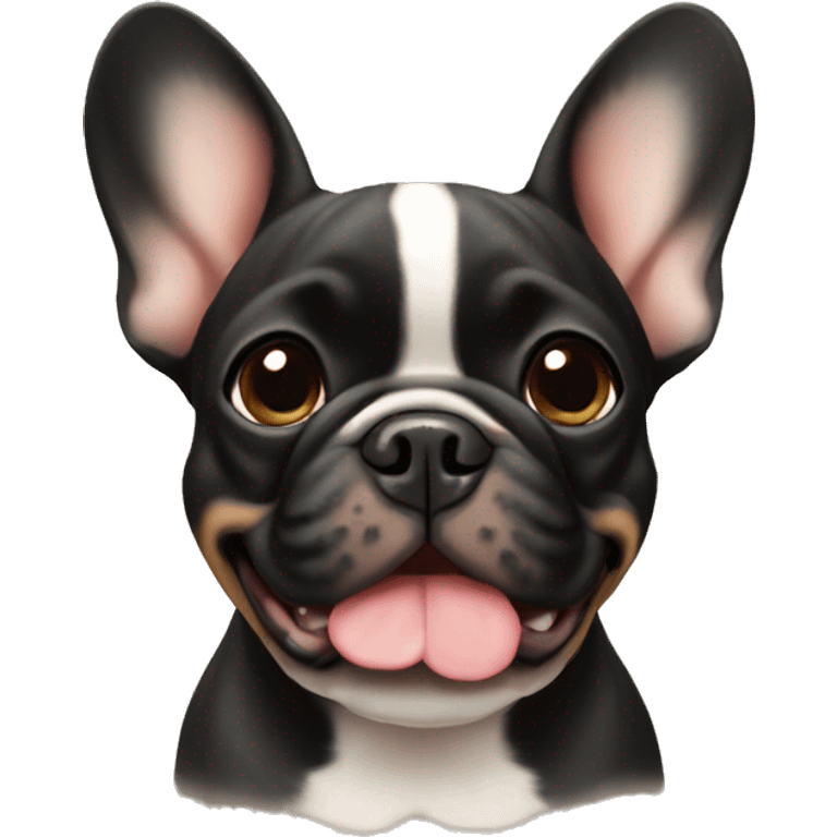 French bulldog black tan  emoji