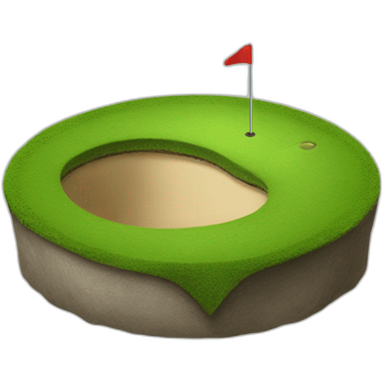 golf hole with flag emoji