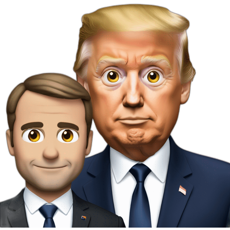 Macron avec trump emoji