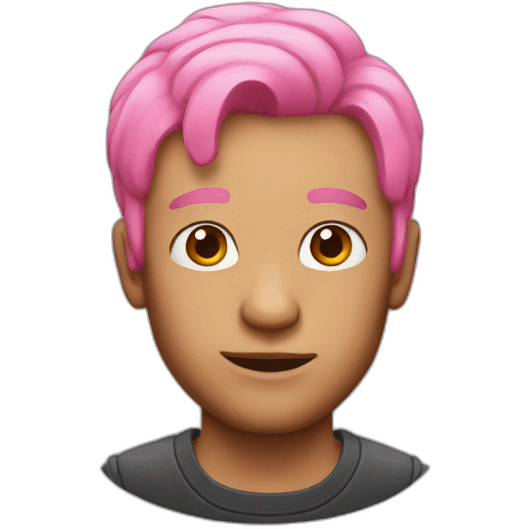 man with pink hair emoji