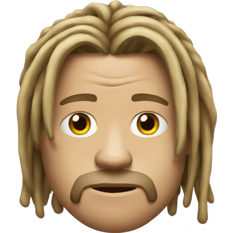 sad brad pitt with dreadlocks realistic emoji