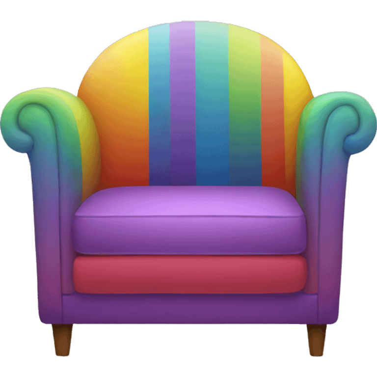 rainbow couch chair  emoji