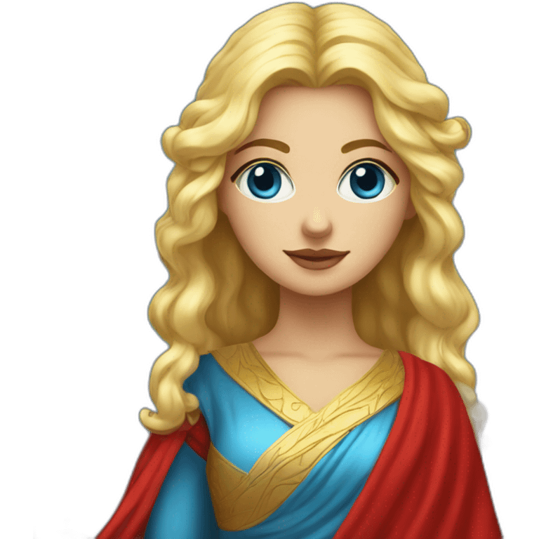 blonde-blue-eye-goddess-in-red-goddess-robe emoji