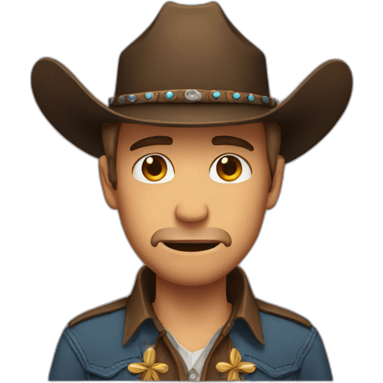 crying cowboy emoji