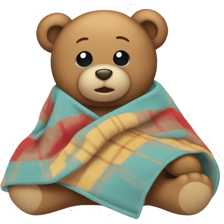 teddy bear with blanket emoji