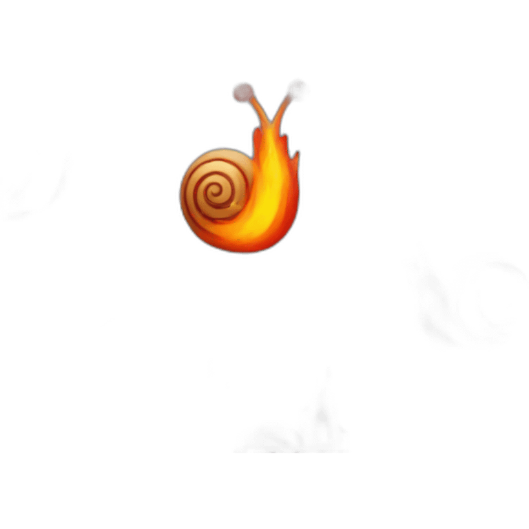 snail with fire tail emoji