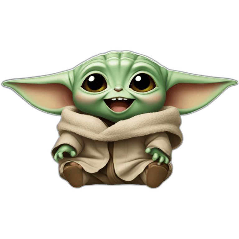 baby yoda laughing emoji