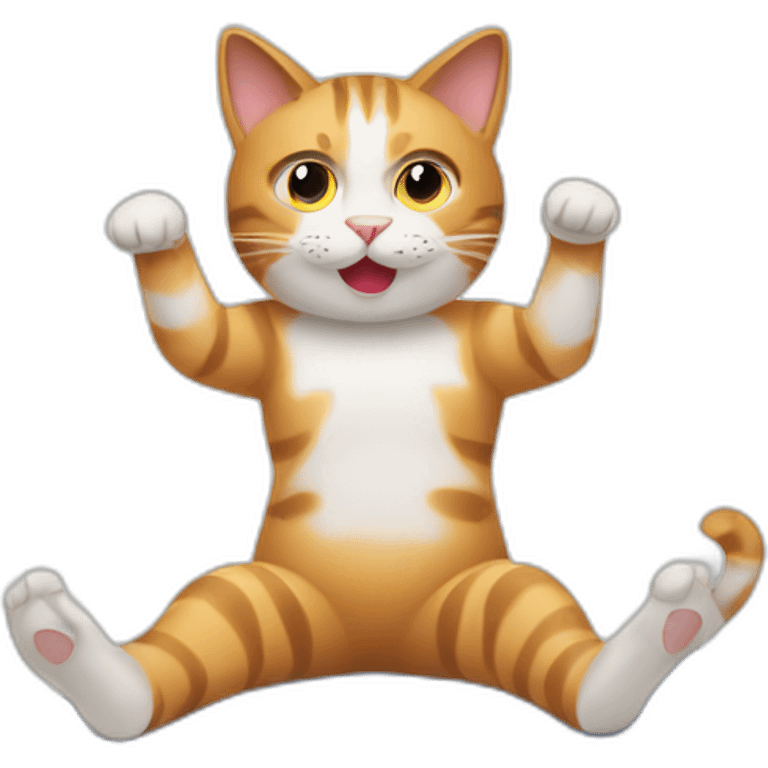 cat doing pilates emoji