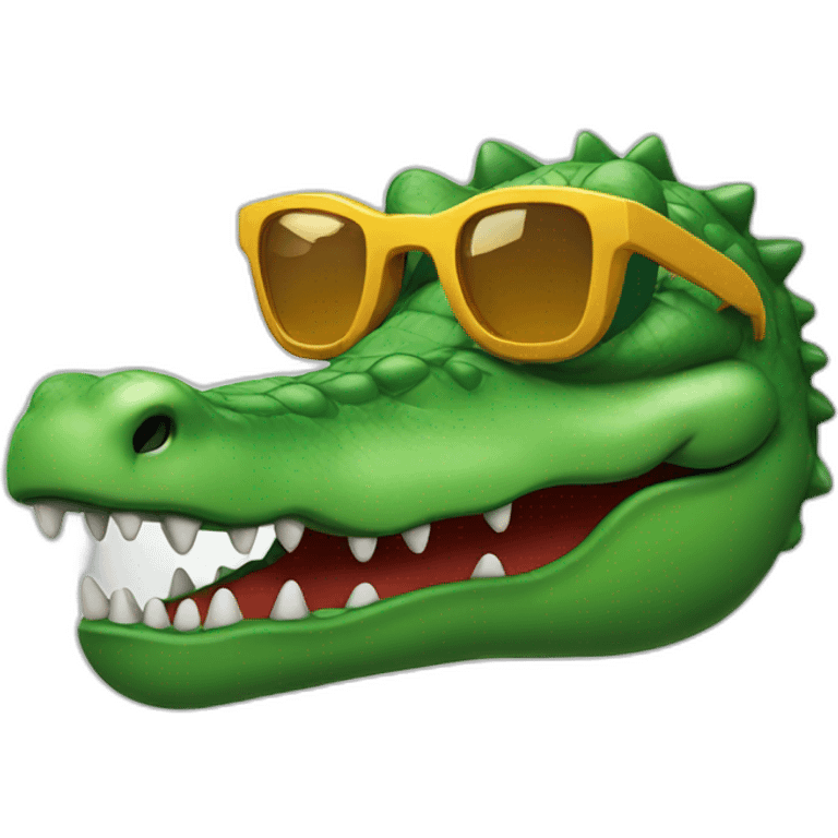 aligator whit sun glasses emoji