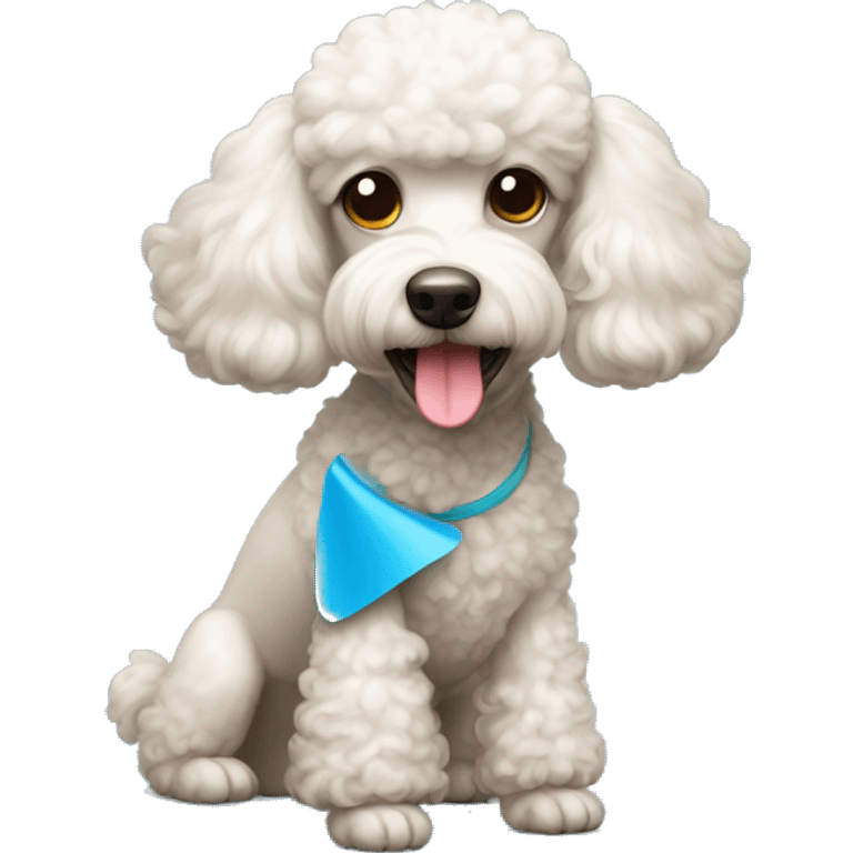 Poodle with frisbee emoji