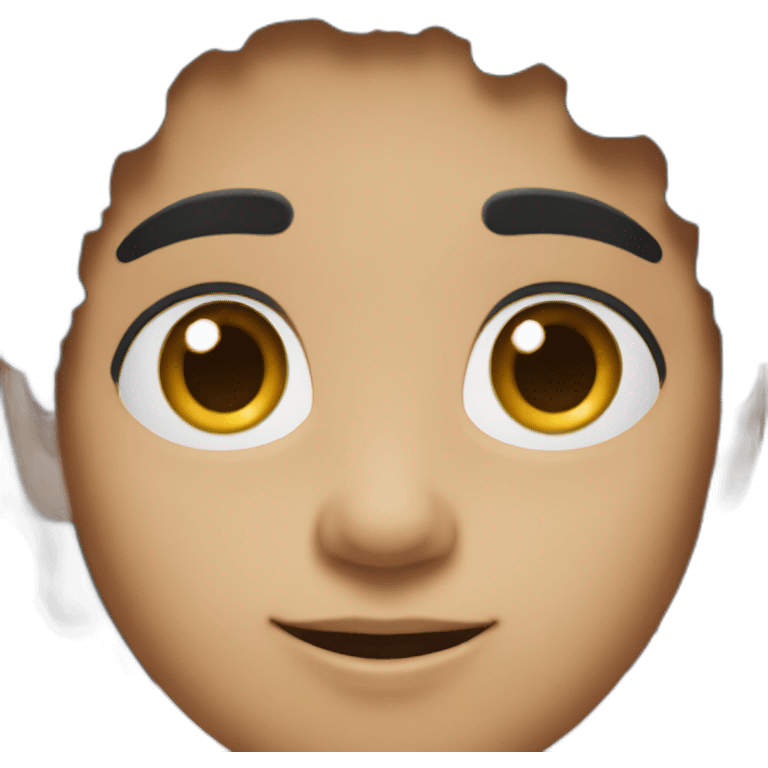 Indian boy with black hair and white skin emoji