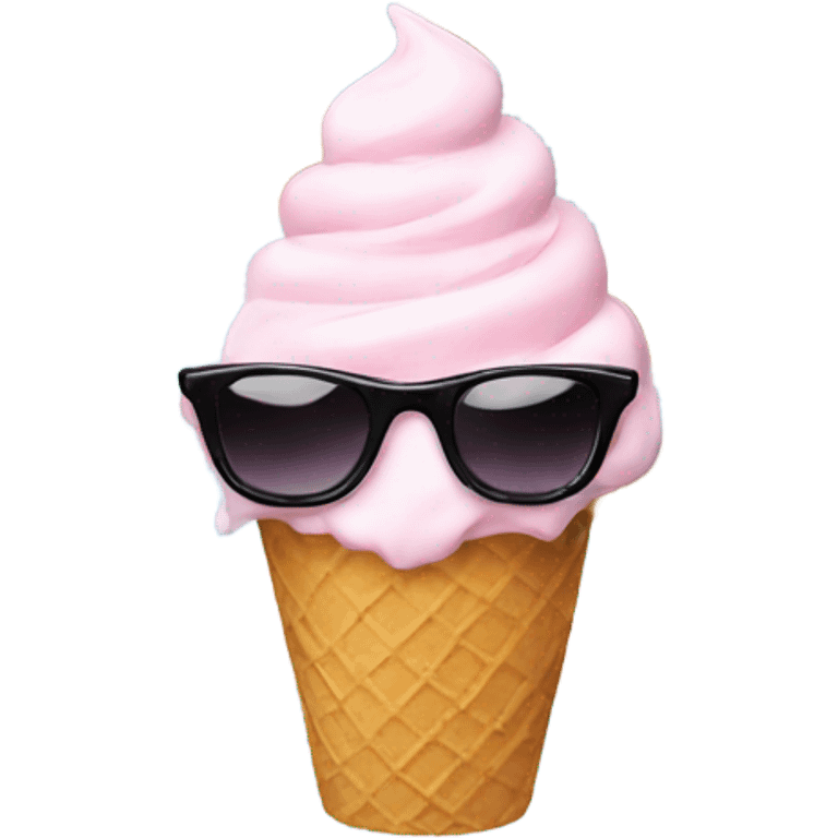 ice cream with sunglasses emoji