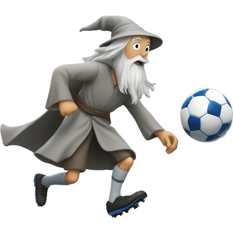 gandalf playing soccer emoji