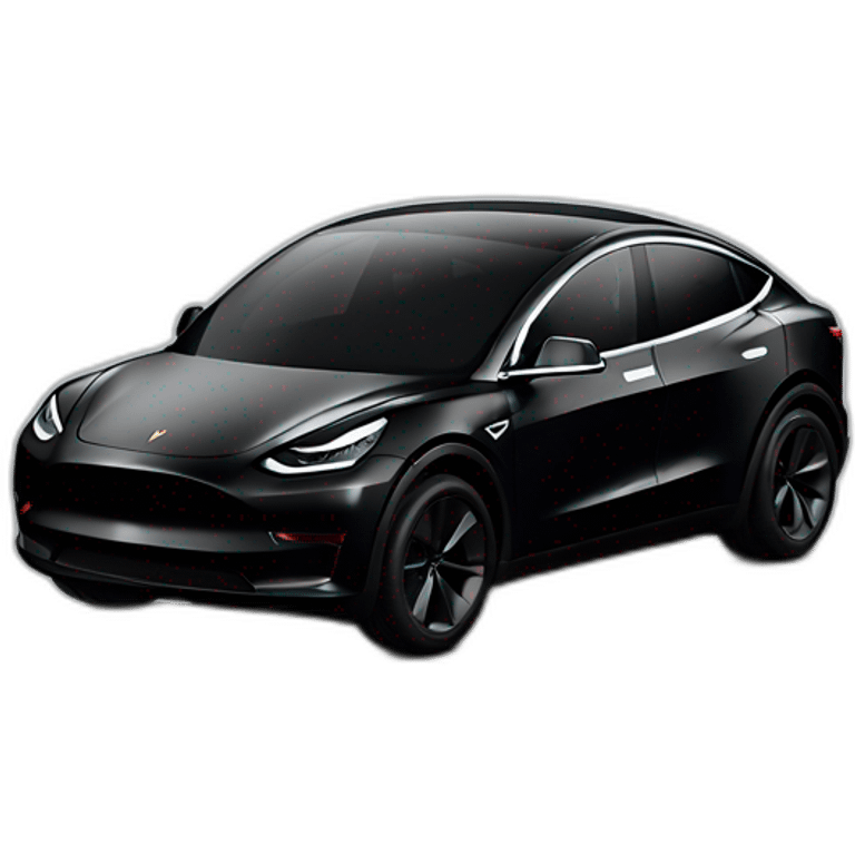 black tesla model y emoji