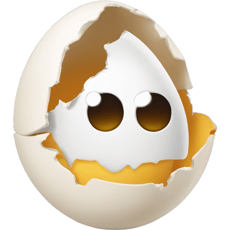 Emty broken eggshell emoji