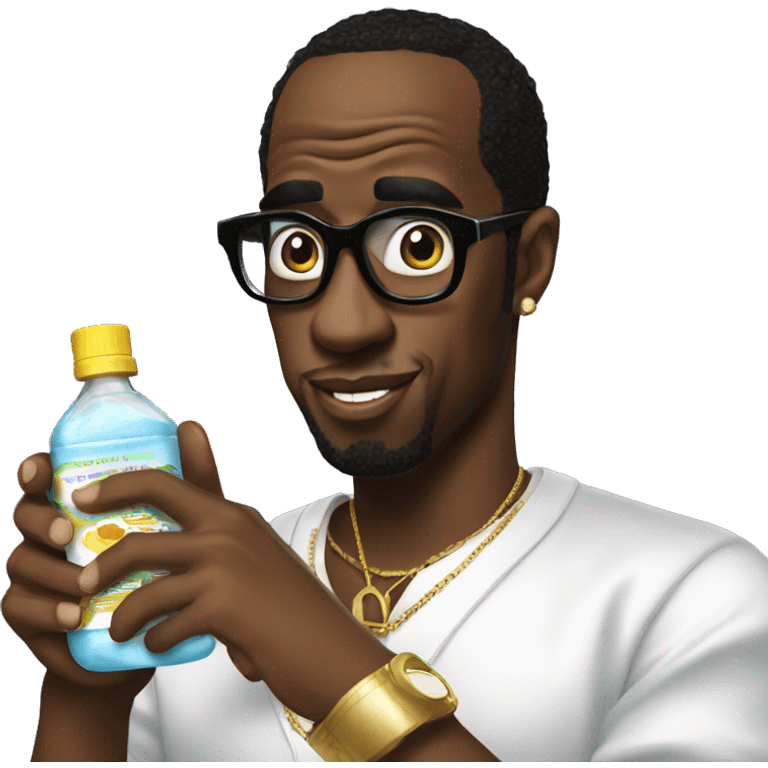 p diddy holding baby oil emoji