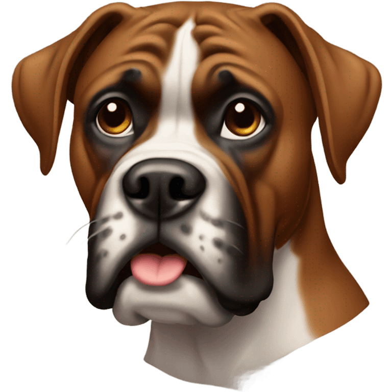 old brown boxer emoji