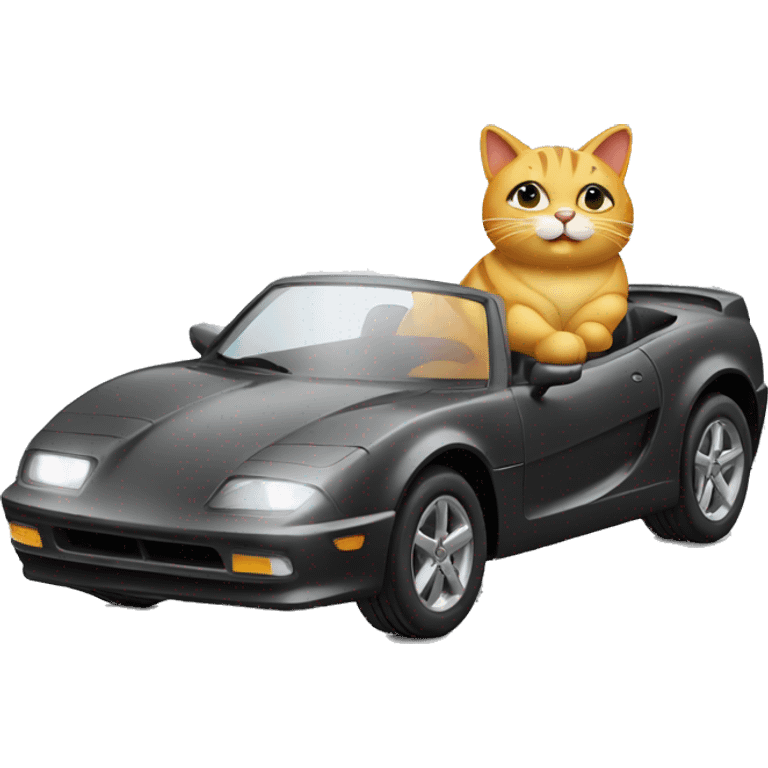 cat driving sport car side view emoji