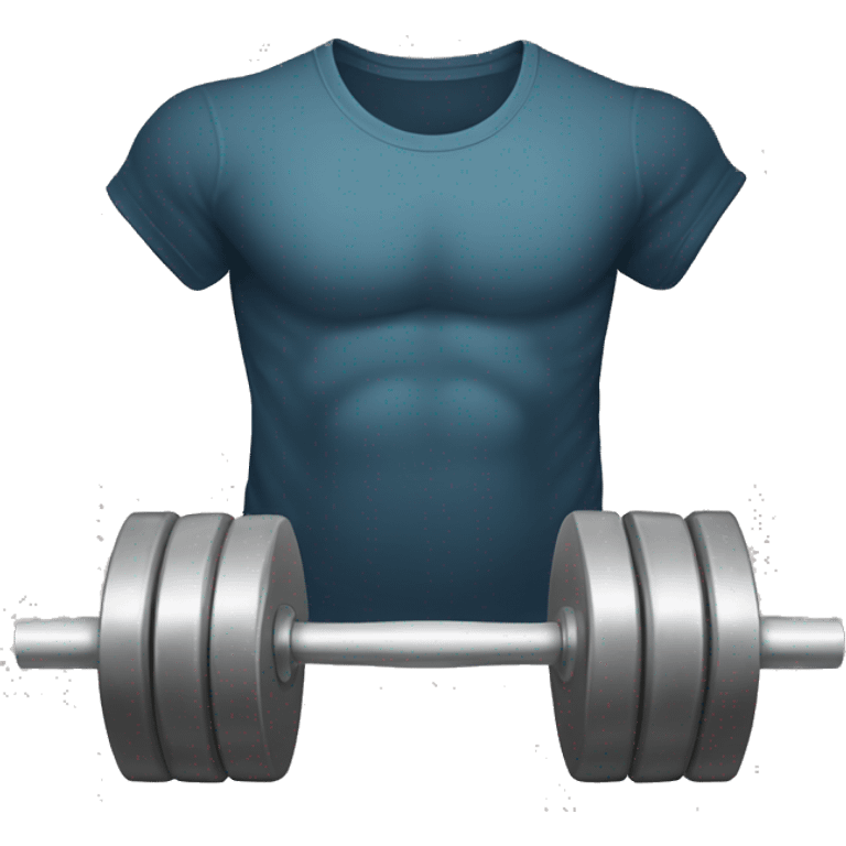 T shirt with a gym weight on it emoji