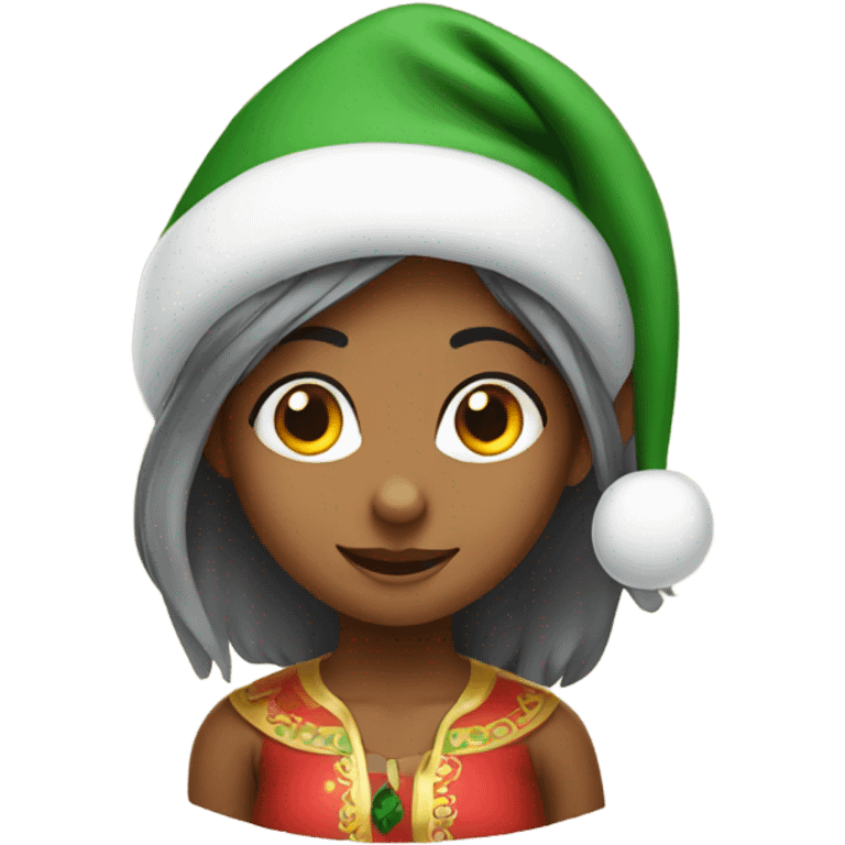 Sri Lankan Christmas elf girl  emoji