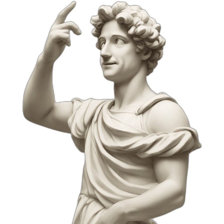 italian statue doing italian gesture emoji