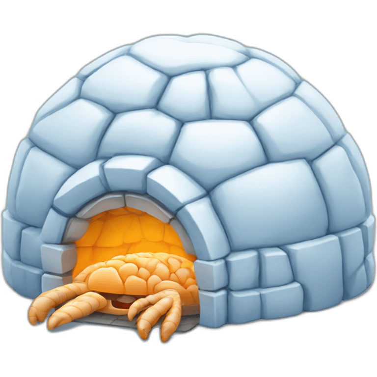 igloo with brain fried emoji