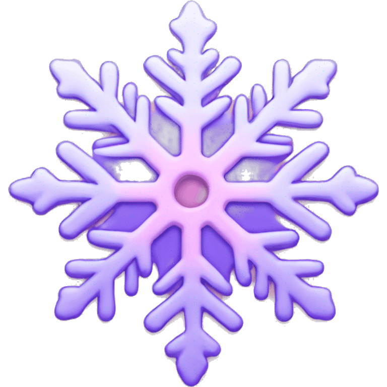 pastel pink and purple aurora snowflake  emoji