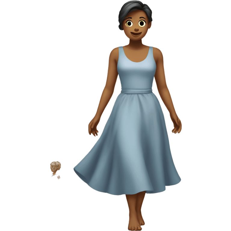 Woman curtsey in dress emoji