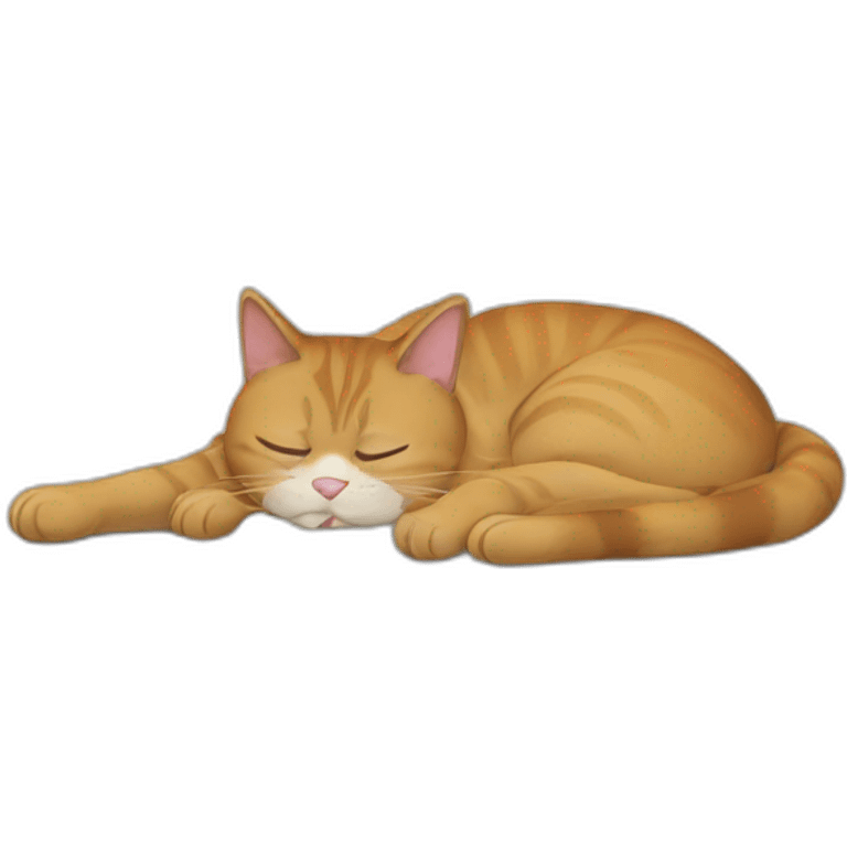 un chat qui dort emoji