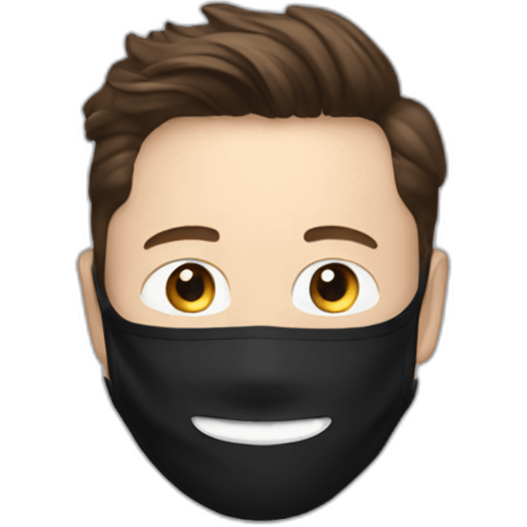 elon musk with a mask emoji