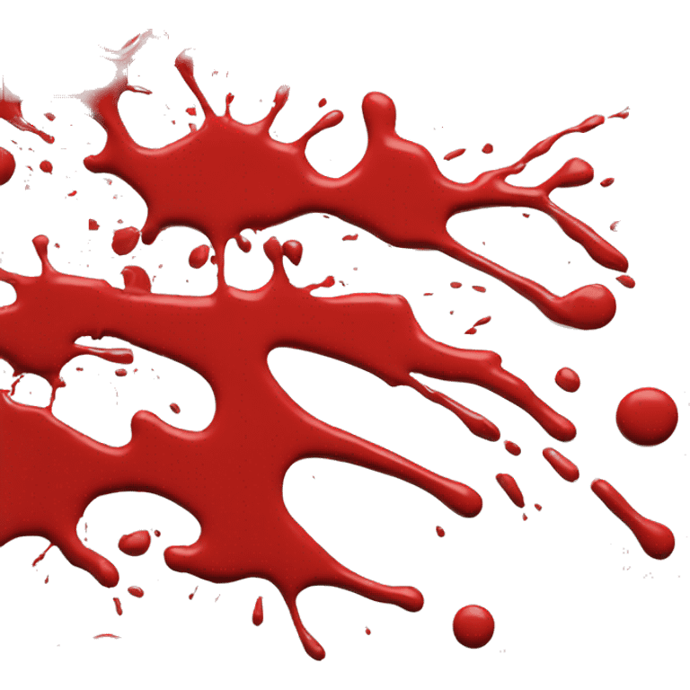 Red paint splash splatter  emoji