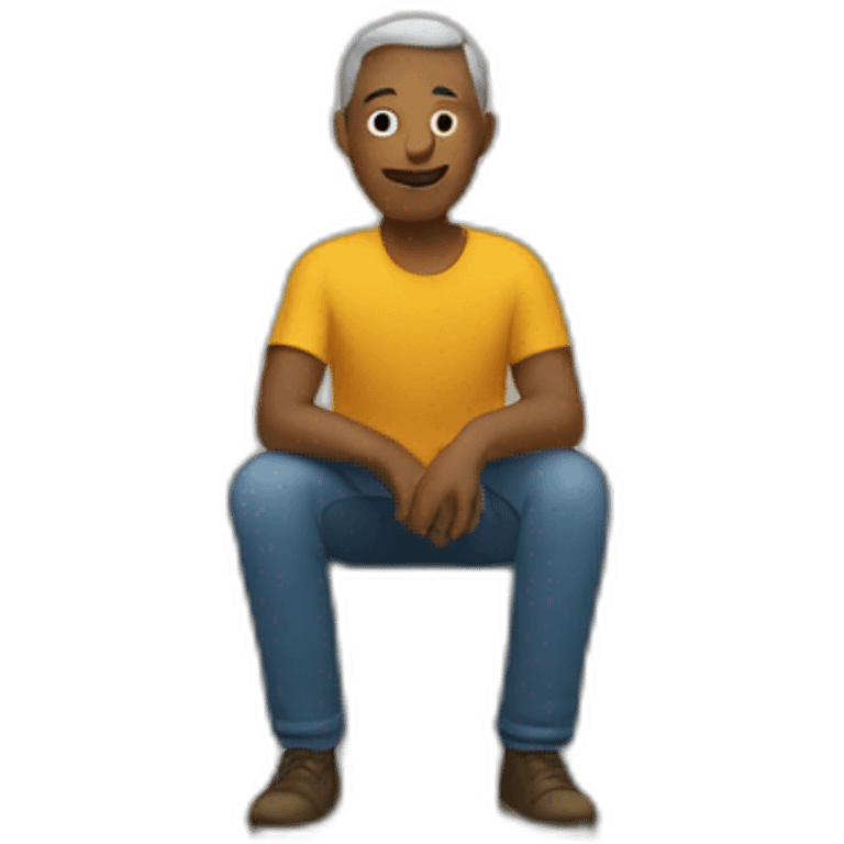 Man sitting at house emoji