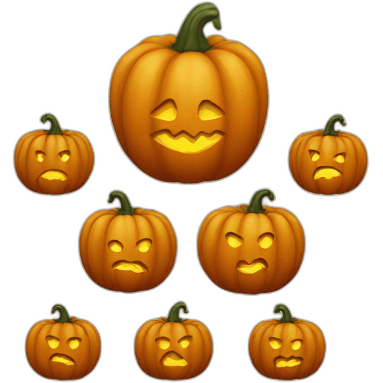 Pumpkin with hearths emoji