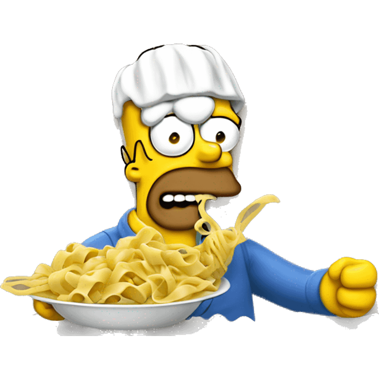 Hommer simpson eat pasta emoji