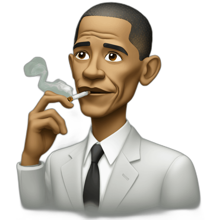 obama smoking weed emoji