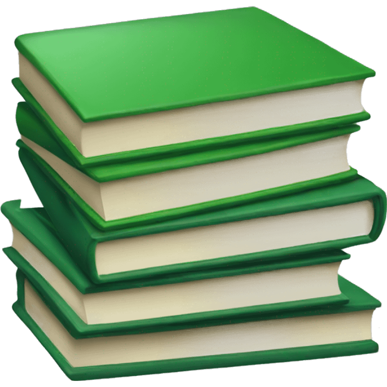 Green stack of books emoji