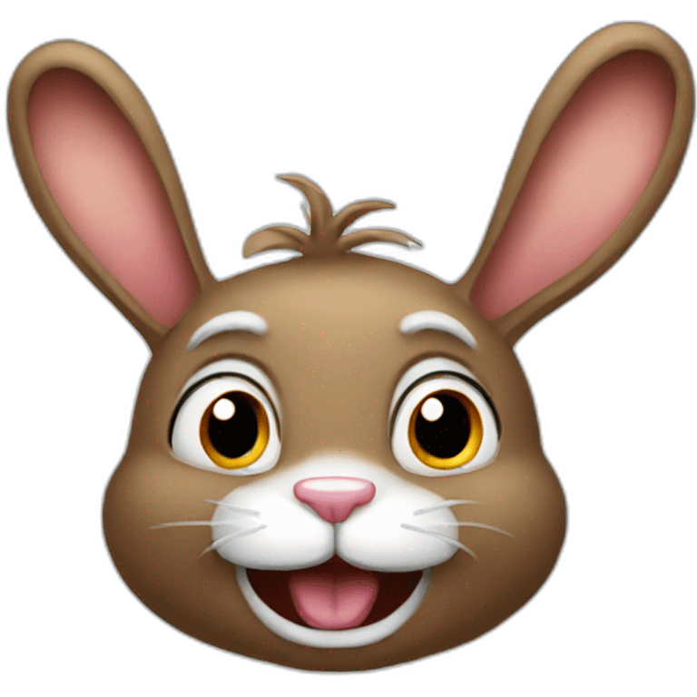 Crazy bunny emoji