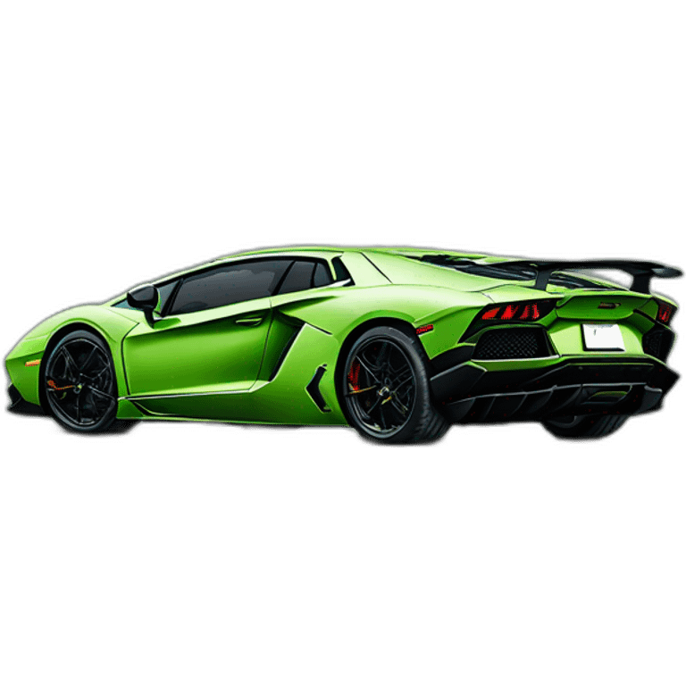 Lamborghini aventador svj verte emoji