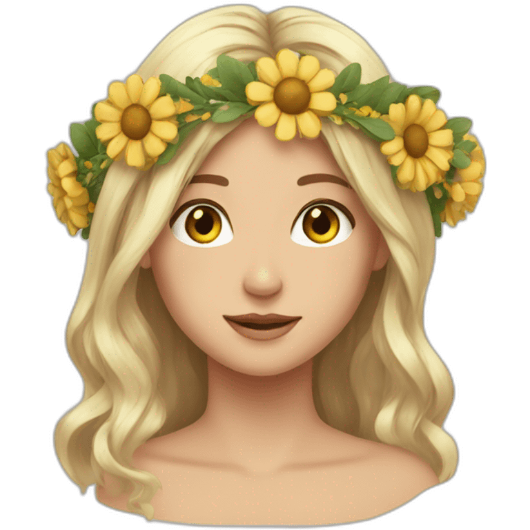 folk flower crown emoji