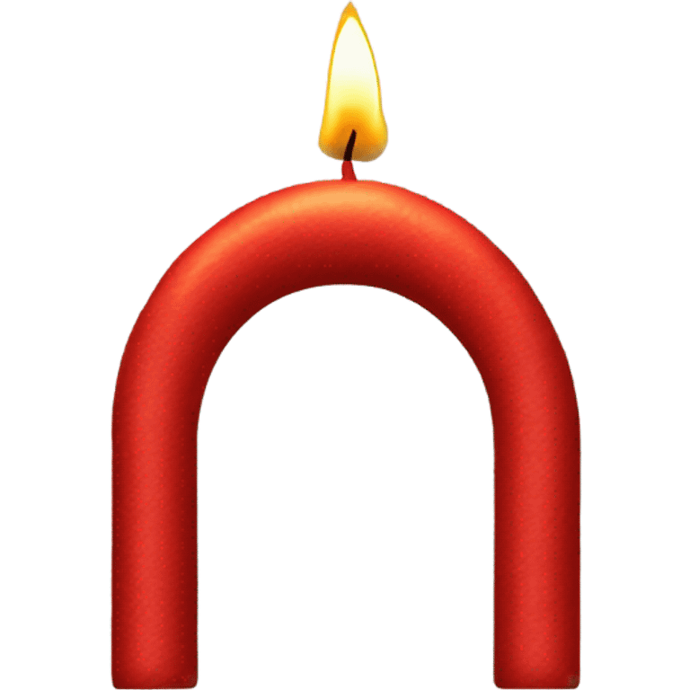 Red Christmas candle arch  Schwibbogen emoji